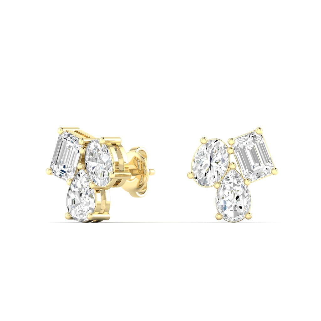Multi Stud Multi Shape Cluster Studs - St. John's Jewelers